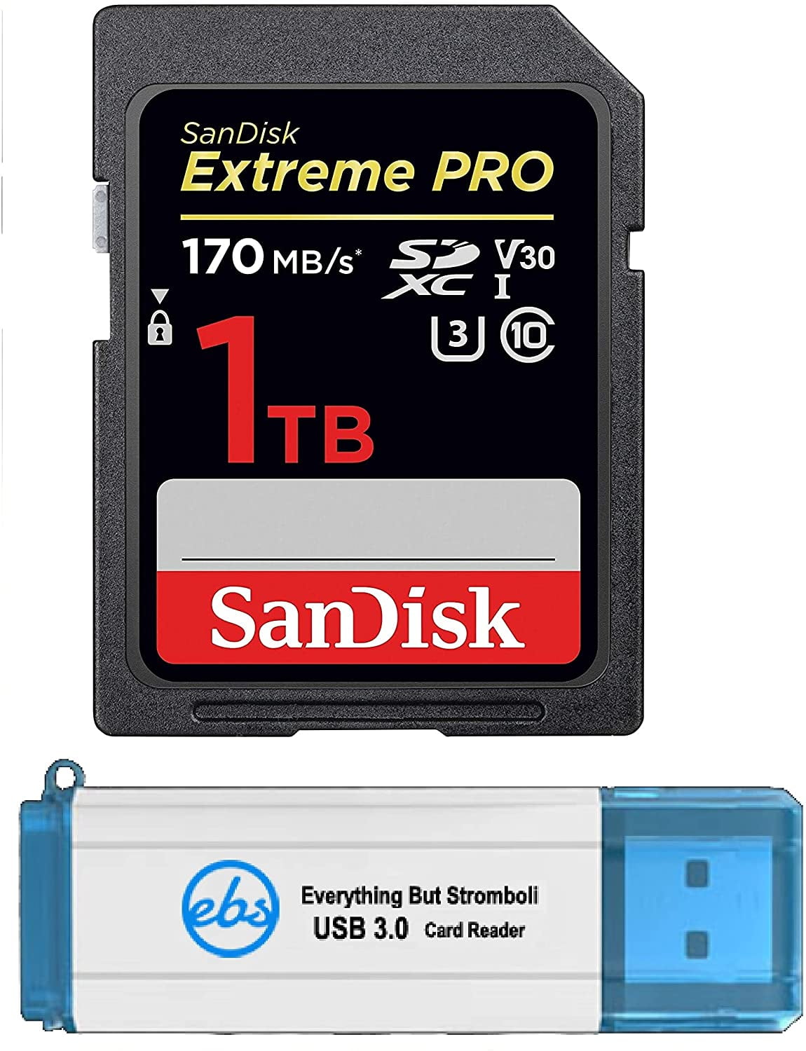 SanDisk Extreme Pro 1TB SDXC SD Memory Card Works with Canon EOS R3, EOS R5, EOS R6 Mirrorless Camera Class 10 SDSDXXY-1T00-GN4IN Bundle with 1