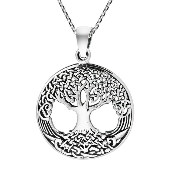 Celtic Roots Mystical Tree of Life Sterling Silver Necklace
