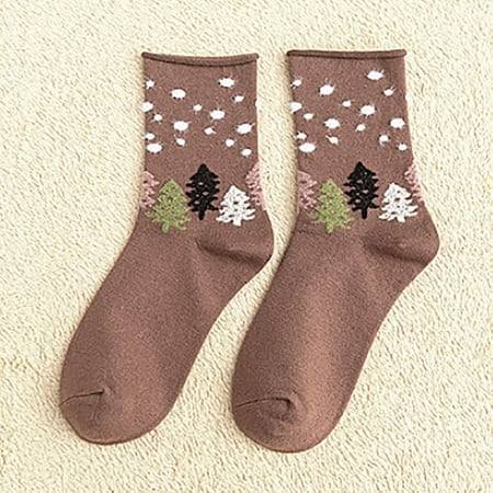 

4 pairs * 1 Pair Fashion Rolled Socks Cotton Mid Tube Casual Christmas Polka Dot Socks socks for women
