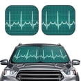 thumbnail image 2 of Wukai ECG Wave Car Front Windshield Sun Shade,Sun Visor Shield Block Automotive Interior Protector Blocks UV Rays-Medium, 2 of 6