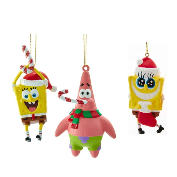 SpongeBob 3Piece Christmas Ornament Set