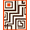 Orange, Pattern 1, variant on ODIKA 2x3 Machine Washable Non-Slip Area Rug, Contemporary Maze Labyrinth Shag High Traffic Rug, Orange, 658384