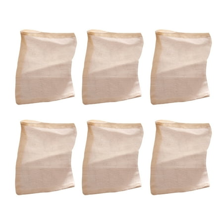 

30 Pcs 15x20cm Cotton Reuseable Drawstring Bags Strainer Filter Bag for Nut Milk Tea Fruit Juice Coffee Grounds