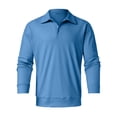 thumbnail image 4 of gvdentm Men Polo Shirts Short Sleeve Mens Textured Knit Polo Shirts Regular Fit Stretchy Golf Shirts Blue,M, 4 of 4