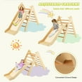 thumbnail image 6 of Gymax 2-in-1 Wooden Climbing Triangle Set Triangle Climber w/ Ramp Natural, 6 of 10