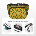 thumbnail image 5 of Kdxio Orange Lemon Crossbody Double Layer Waist Bag Belt Bag for Unisex Fanny Pack Fashion Waist Packs for Hiking Running Shopping Traveling, 5 of 9