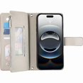thumbnail image 3 of Funda cartera GANGXUN para iPhone 16 , cuero PU con tarjetero, cremallera, correa de mano, soporte y protección 935°, 3 of 6