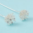 thumbnail image 5 of 10pcs Brass Micro Pave Clear Cubic Zirconia Flower Head Pins Silver 55mm Pin: 21 Gauge(0.7mm), 5 of 5