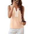 thumbnail image 3 of PRETTYGARDEN Womens Tank Tops Summer Causal V Neck Sleeveless Shirts Floral Print Embroidered Beach Vacation Boho Top, 3 of 7