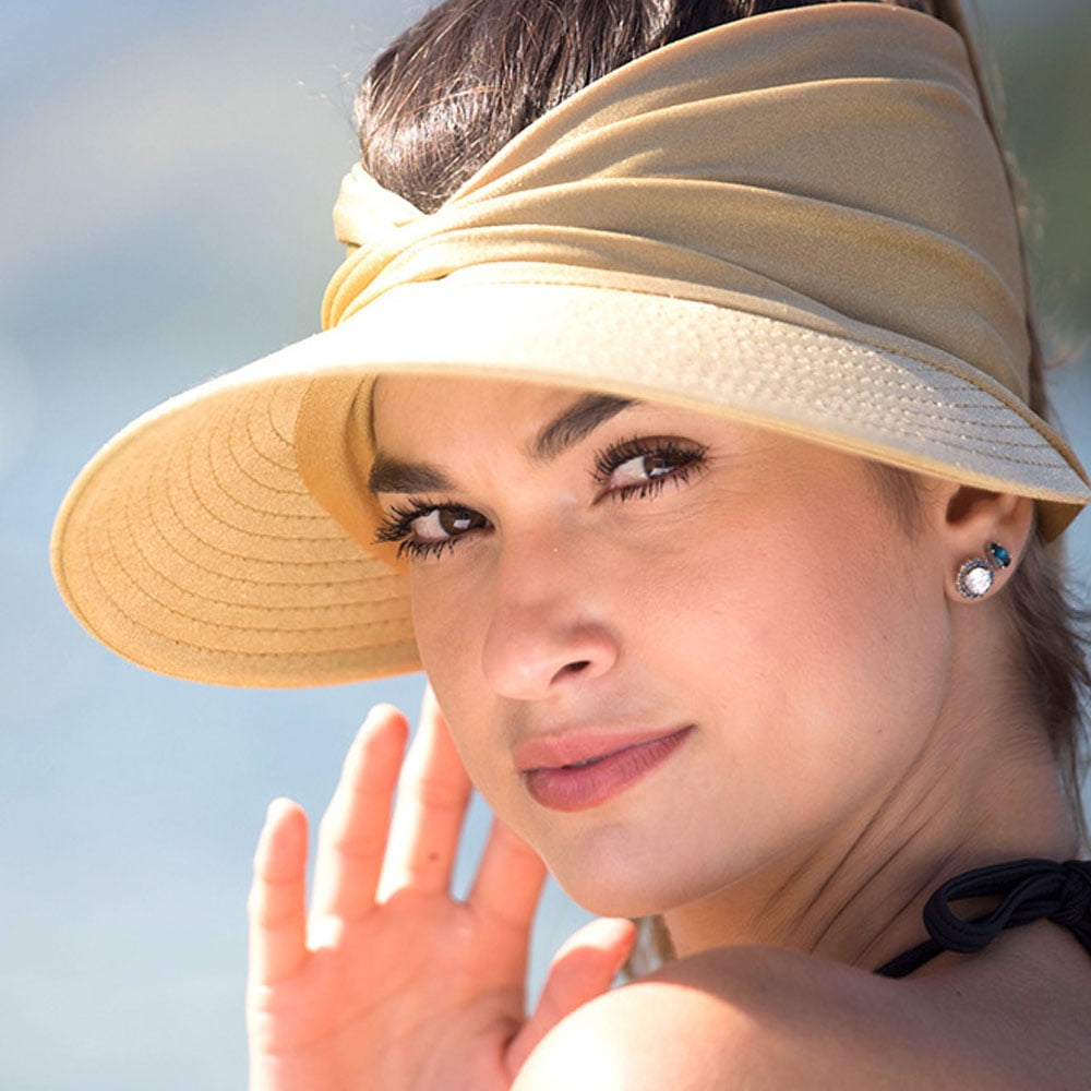 Chapeau De Soleil Femme Large Bord Anti-UV - Pliable, Léger - Pour Plage, Jardin, Voyage - Protection UV Été