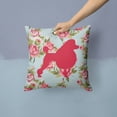 thumbnail image 2 of Caroline's Treasures BB1072-RS-BU-PW1414 Poodle Shabby Chic Blue Roses Decorative Pillow Large Multicolor, 2 of 4