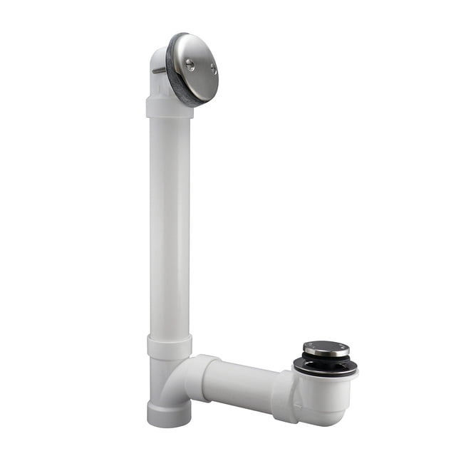 Kit de desagüe para bañera Plumb Pak Keeney K630PVCDSBN de níquel cepillado, 1.5 pulgadas