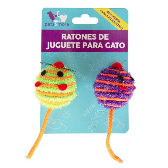 Juguete para Gatos Pets & More Ratones 2 Pzas