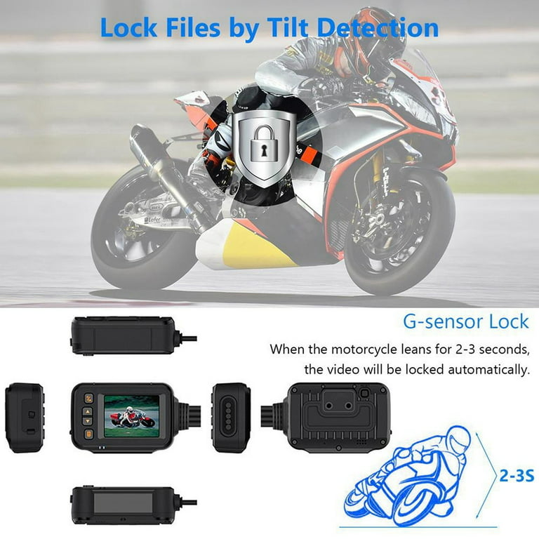Vantrue F1 Motorcycle 4K Dashcam (4K + 1080P) GPS, WiFi