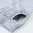 thumbnail image 4 of HILEELANG Toddler Girls' Jogger Pants 3-Pack Pull on Cotton French Terry Solid Grey Navy pink Ruffle Pocket SweatPants 3Y, 4 of 9