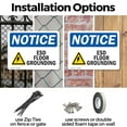 thumbnail image 3 of (2 Pack) ESD Floor Grounding OSHA Notice Sign 24 Inch X 18 Inch Indoor / Outdoor Rust-Free Aluminum Metal Signs for Workplace, Workshop, and Construction Site, Made in the USA, 3 of 8