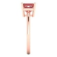 thumbnail image 3 of Clara Pucci 14K Rose Gold 1.5ct Garnet Solitaire Ring for Women, 3 of 8