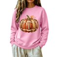 thumbnail image 2 of LIZUOJUN Oversized Crewneck Sweatshirt for Women Football Pumpkin Graphic Pullover Long Sleeve Casual Game Day Outfits for Women Fall Halloween Soft XL, 2 of 7