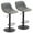 Grey, variant on HOMCOM Bar Stools Set of 2, Swivel PU Leather Counter Height Bar Stools