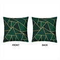 thumbnail image 2 of Green & Gold Pattern Velvet Throw Pillow Covers Sofa Pillowcase Car Square Throw Pillowcases Home Decoration 18x18Inch, 2 of 5