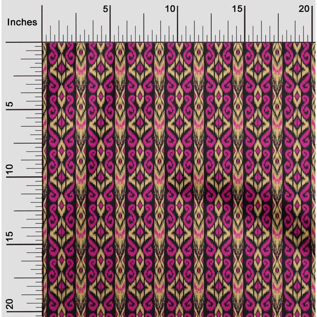 oneOone Tissu Lycra Polyester Rayé & Tissu Imprimé Ikat Tourbillon 1 Yard 56 Inch Wide