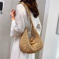 thumbnail image 3 of Bolso Hombro Tejido Mujeres Gran Capacidad Damas Diarias (marrón Claro), 3 of 9