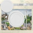 thumbnail image 3 of Ambesonne Landscape Place Mats Set of 4, Old Town Luxembourg, Standard Size, Multicolor, 3 of 6