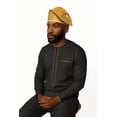thumbnail image 4 of Gold Embroidered African Hand woven Aso Oke Hat, 4 of 10