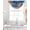 Dark Blue, variant on Orange Navy Blue Coral Sheer Waterfall Valance Curtains for Window, Summer Beach Coastal Ocean Starfish Rod Pocket Sheer Topper Swag Curtains for Living Room, Kitchen 38.5"W x 47.2"L, 1 Panel