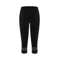 thumbnail image 5 of Capri Leggings for Women Spring Summer Lightweight Elastic High Waist Slim Fit Hollow out Hem Workout Yoga Pants Capris, 5 of 6