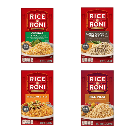 Rice-A-Roni 8-- Count Variety Pack Flavors Combo Box Savory Sides in Minute