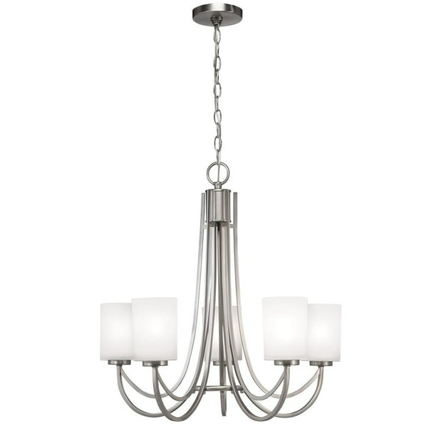 Aztec Lighting Aztec Transitional 5-light Brushed Nickel Chandelier