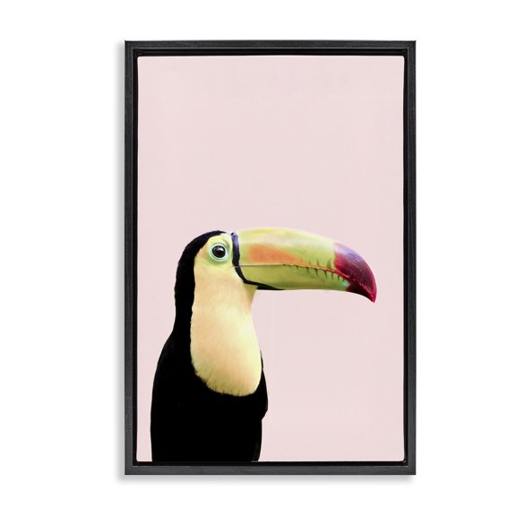 Stupell Industries Tropical Black Floating Frame Canvas Art, 17 x 25, by Sisi and Seb