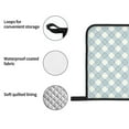 thumbnail image 4 of Pofeuu Daisy Plaid Blue Print Oven Mitts and Pot Holders 4 pcs Set,High Heat Resistant 500 Degree Extra Thicken Long Kitchen Cotton Oven Glove for Cooking, 4 of 6