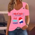 thumbnail image 2 of Tops de Hombro Frío para las Mujeres Día de la Independencia Impreso Fuera Del Hombro Blusa con Cuello en V, Fuera Del Hombro de las Mujeres, 2 of 4