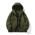 thumbnail image 4 of Mens Lightweight Button Waterproof Hooded softshell Zip-Up Windbreaker Jackets for Men Coats for Outdoor Casual Travel Plus Size, 4 of 6