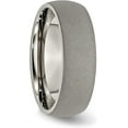 thumbnail image 5 of Chisel Titanium Stone Finish 7.2mm Half Round Band - Ring Size 10.5, 5 of 8