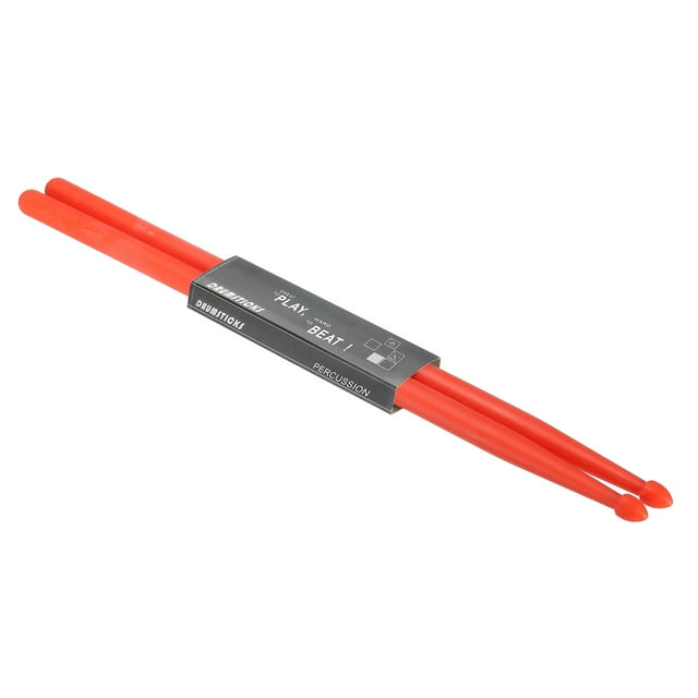 Unique Bargains Baguette de Batterie en Nylon 5A Poignée Antidérapante en Plastique pour Tambours Électroniques Instrument de Musique Percussion Rouge
