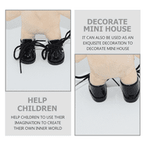 LOLIPPYY Cloth Miniature Shoes Doll Shoes Black 1 Pair for Creative Decor