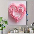 thumbnail image 4 of Qisvanset Abstract Pink Heart Layers Canvas Wall Art Print, 15.75x11.81 Inches, 4 of 8