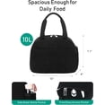thumbnail image 6 of AO ALI VICTORY Lunch Box Lunch Bag Insulated Lunchbox Cute Reusable Lunch Tote bags for School Work Picnic for Kids Girls Women（Black）, 6 of 6