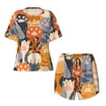 thumbnail image 4 of Kdxio Cute Cat Paw Print Pajamas Sets for Women Short-Sleeved Pjs with Lounge Shorts Two Piece Sleepwear S-4XL, 4 of 9