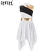 thumbnail image 2 of Vestido de danza lírica de Ballet para niñas, cuello redondo, sin mangas, ropa de baile contemporánea, disfraz de celebración litúrgica de adoración, 2 of 5