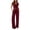 Wine, variant on Riecok Womens 2 Piece Sets Tracksuits V Neck Short Sleeve Tops and Pant with Pockets Going out Outfits Brown L