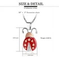 thumbnail image 2 of Crystal Ladybug Urn Necklace for Ashes Transparent Round Glass Locket Ash Holder Keepsake Crystal Beetle Memorial Pendant for Human Pet, 2 of 8
