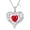 Sliver, variant on Love Pendant Necklaces for Women With Birthstone Zirconia, Christmas Birthday Anniversary Jewelry Gift for Women Wife