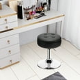 thumbnail image 2 of Costway Set of 4 Adjustable Vanity Stool 360° Swivel Storage Makeup Chair with  Tray Black, 2 of 10