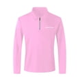 thumbnail image 4 of Clothing Men's Shirts Long Sleeve,Zip Pullover Collared Shirts Men's Fashion Spring And Autumn Casual Zipper Solid Color T Shirt Top Business Casual Polo, 4 of 4