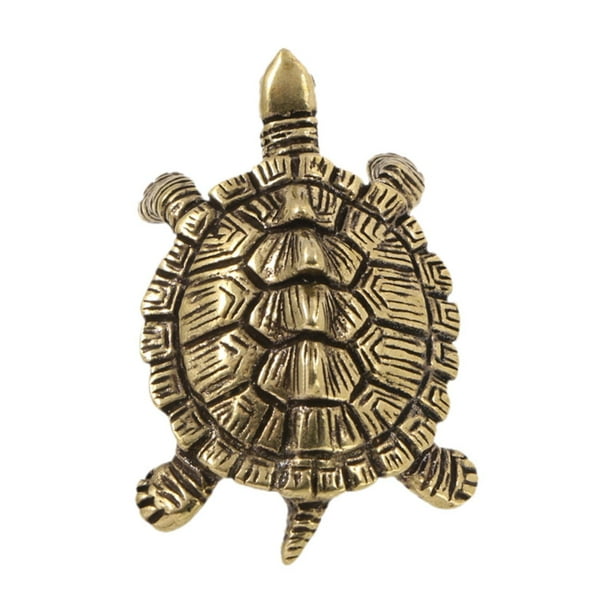 Tirador de cajón con forma de tortuga, pomo de tocador de latón de fácil instalación Bronce