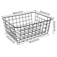 thumbnail image 4 of Muyoka Cestas de almacenamiento de alambre Organizador de almacenamiento doméstico de metal 11 x 8.7 x 4.7 pulgadas Organizador de almacenamiento de granja con asas para despensa Gabinetes de cocina D Muyoka Hogar, 4 of 7